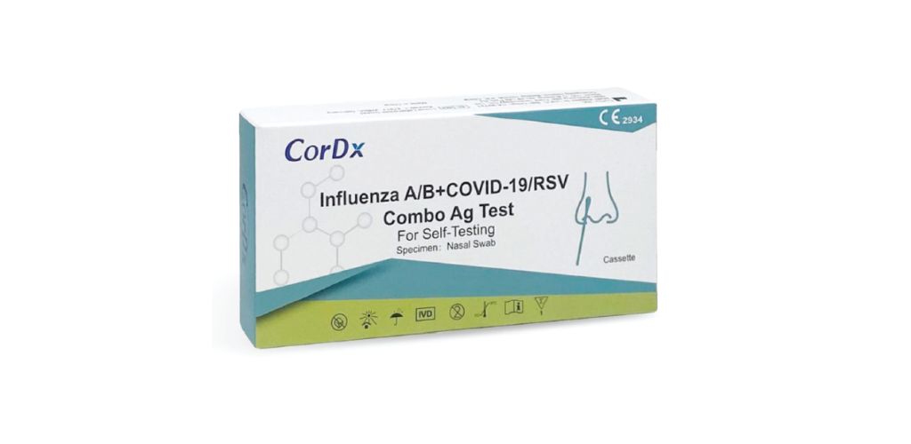 Cordx Combo 4in1 - Best COVID-19 & Flu & RSV Combo Self-Test Kits