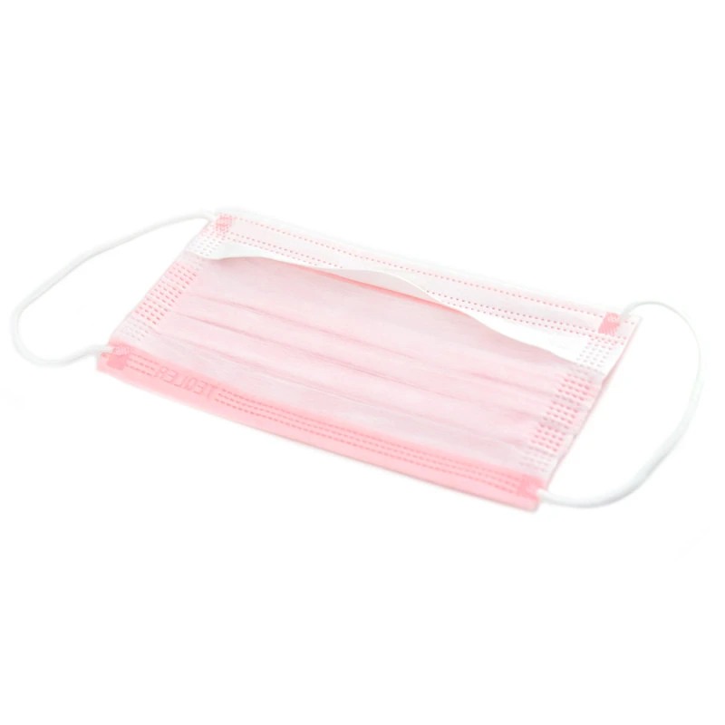 disposable anti fog face mask pink