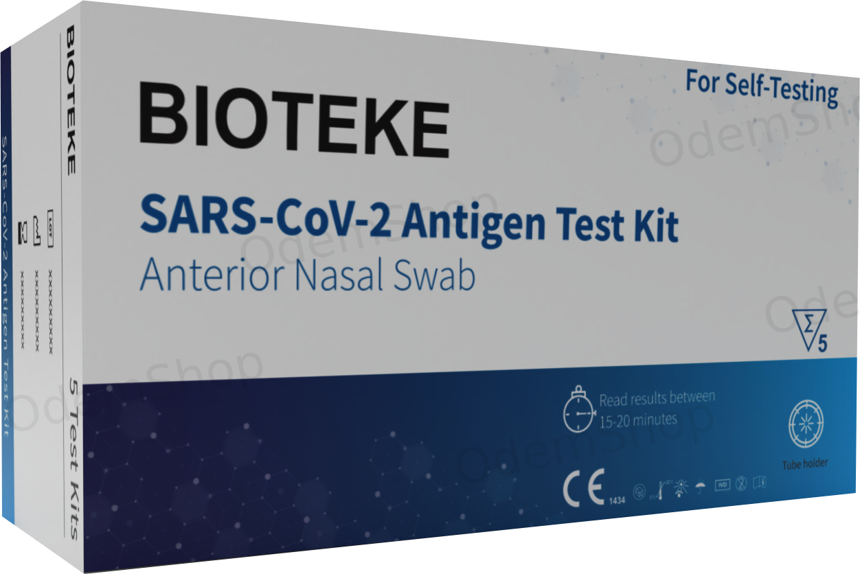 Bioteke 5 Pack - COVID-19 Antigen Rapid Tests Lay tests Self-Test