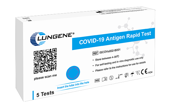 Clungene COVID-19 Antigen Rapid Self-Test Kit - Nasal Swab - Pack of 5